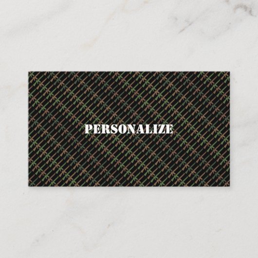 Krijgsmacht Recruiter Camo Pistool Zwart Dim Visitekaartje (Voorkant)