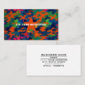 Krijgsmachtrecruteerder Camouflage Neon Visitekaartje (Voorkant / Achterkant)