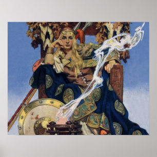 Krijgsprinses Koningin Maeve Fantasie Kunst Poster