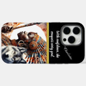 Krijgsvrouw met spirit wolf in de schemering Case-Mate iPhone case (Achterkant (horizontaal))