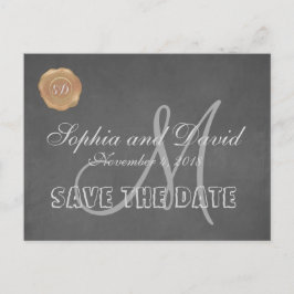  krijgszegelbruiloft met oude waxzegels BEWAREN DE Aankondigingskaart