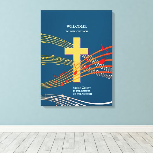 KRIJGT DE Christelijke ERVARING VAN HET CENTER Canvas Afdruk (Insitu (Houten vloer))