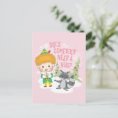 Krijgt iemand een knuffel van Kerstman Buddy? Feestdagenkaart (Staand voorkant)