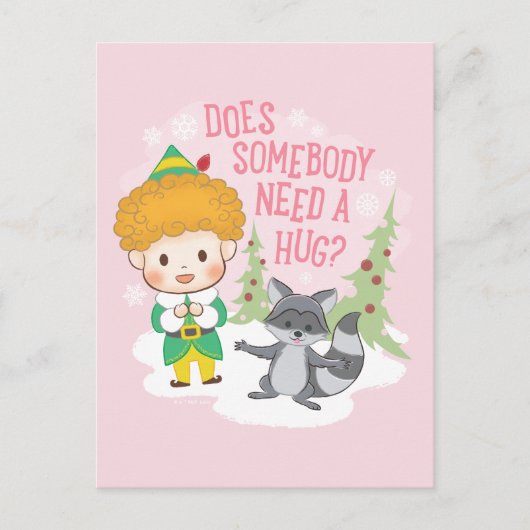 Krijgt iemand een knuffel van Kerstman Buddy? Feestdagenkaart (Voorkant)