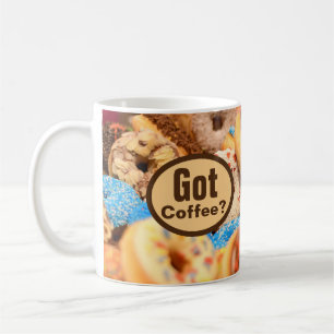 Krijgt Koffie Donut Doughnut Themamok Koffiemok