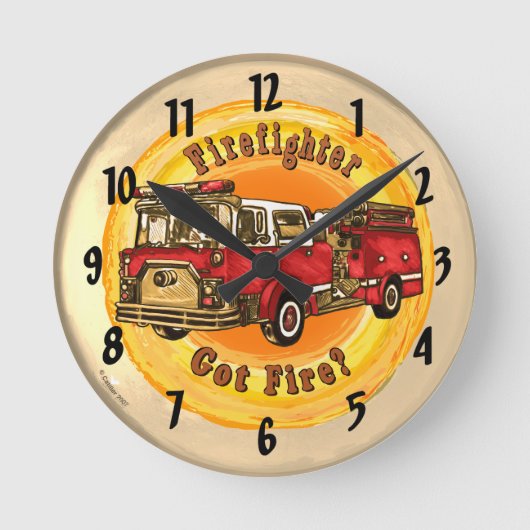 Krijgt Vuur Brandweer Klok (Voorkant)