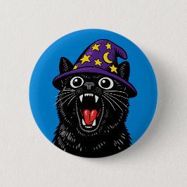 Krijsende Kat Ronde Button 5,7 Cm