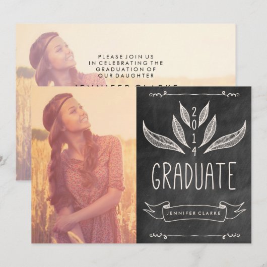 KRIJT | 2014 AFSTUDEERPARTY UITNODIGING (Voorkant / Achterkant)