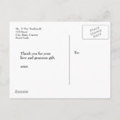 Krijt 4 Foto Collage Landelijke Trouw Dank Je Aankondigingskaart (Achterkant)