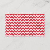  Krijt Alizarin Crimson Chevron; zig zag Visitekaartje (Achterkant)
