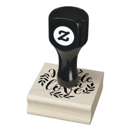 Krijt belettering gemaakt met liefde rubberen stem rubberstempel (Stempel)