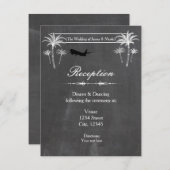 Krijt Bestemming Reis Trouwontvangst Kaart (Voorkant / Achterkant)