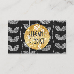 Krijt Bloem Doodles Visitekaartje