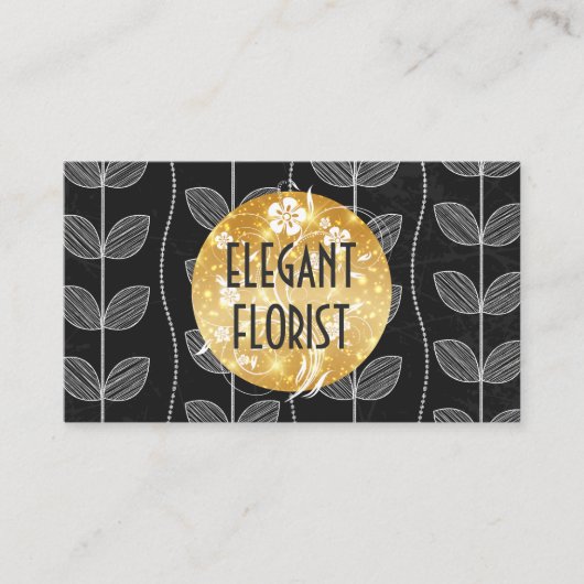 Krijt Bloem Doodles Visitekaartje (Voorkant)