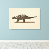 Krijt Dinosaurus Ankylosaurus Canvas Afdruk (Insitu (Houten vloer))