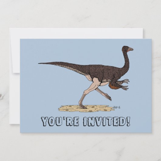 Krijt Dinosaurus Ornithomimus Kaart (Voorkant)