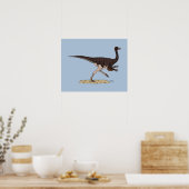 Krijt-dinosaurus Ornithomimus Poster (Keuken)