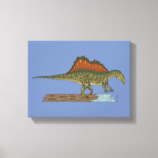 Krijt Dinosaurus Spinosaurus Canvas Afdruk (Voorkant)