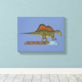 Krijt Dinosaurus Spinosaurus Canvas Afdruk (Insitu (Houten vloer))
