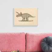 Krijt-dinosaurus Triceratops Canvas Afdruk (Insitu (Woonkamer))