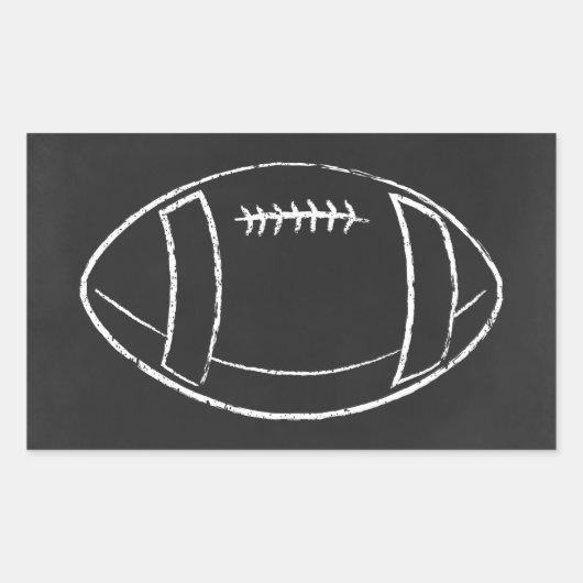 krijt football rechthoekige sticker (Voorkant)