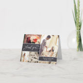 Krijt Foto Collage Landelijke Trouw Trouwkaartjes Bedankkaart (Voorkant)