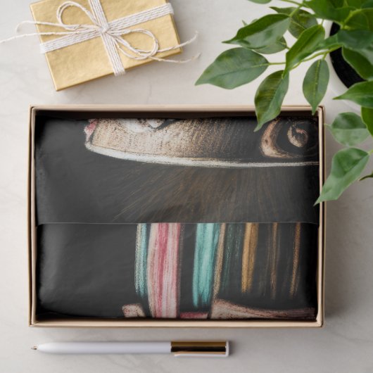 Krijt Geïllustreerde Kerst Notenkraker Tissuepapier (Geschenk)