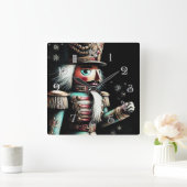 Krijt Geïllustreerde Kerst Notenkraker Vierkante Klok (Huis)