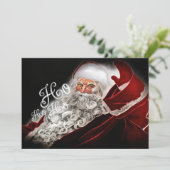 Krijt Getekende Kerstman Ho Ho Ho Vakantie Feestdagenkaart (Staand voorkant)