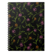 Krijt getekende Rozen achtergrond Notitieboek (Voorkant)