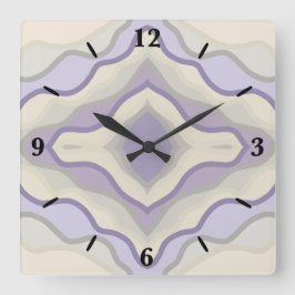 Krijt Grijs Lavendel Achtarmige Ster Geometrische  Vierkante Klok