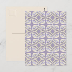 Krijt Grijs Lavendel Achthoek Ster Geometrisch Ont Briefkaart
