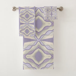 Krijt Grijs Lavendel Octagon Ster Geometrisch Ontw Bad Handdoek