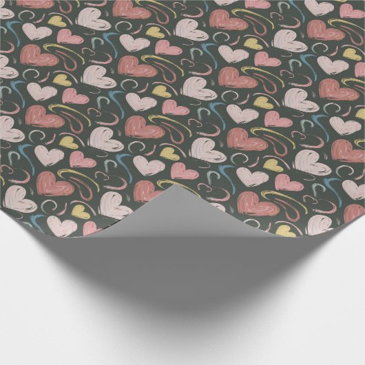 Krijt Hart Wrapping Papier (Hoek)