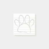 Krijt Hond Paw Tracks gevoerde 3x3 Post-it® Notes (Voorkant)