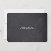 Krijt  Lijst Elegante bruiloft RSVP-kaart Kaart (Achterkant)