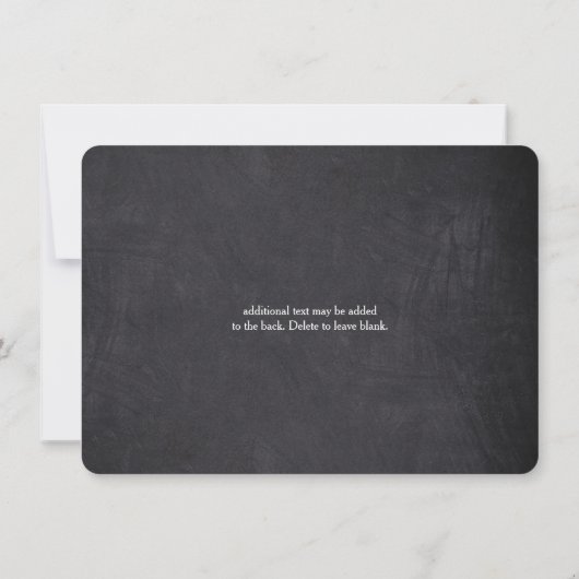 Krijt  Lijst Elegante bruiloft RSVP-kaart Kaart (Achterkant)