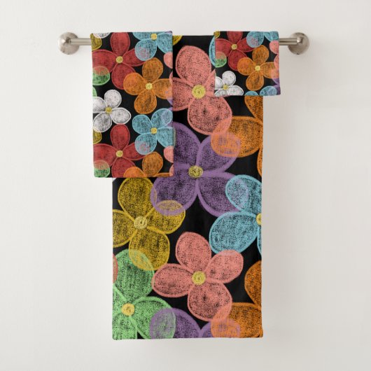 Krijt madeliefjes bad handdoek (Insitu)