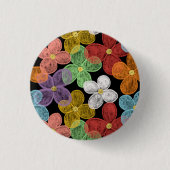 Krijt madeliefjes ronde button 3,2 cm (Voorkant)