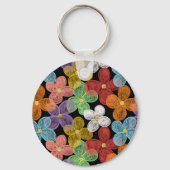 Krijt madeliefjes sleutelhanger (Voorkant)