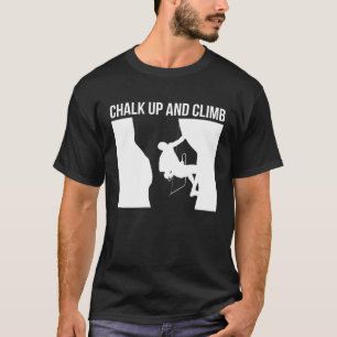 Krijt omhoog en klimmer sport klimmen Boulderi T-shirt