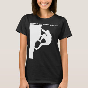 Krijt omhoog en klimmer sport klimmen Boulderi T-shirt