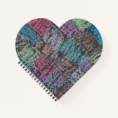 Krijt op de stoep kunst in geel wit paars notitieboek (Voorkant)