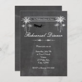 Krijt Palm Tree Bestemming Huwelijksrepetitie Kaar Kaart (Voorkant / Achterkant)