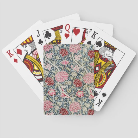 Krijt Patroon (van William Morris) Pokerkaarten (Achterkant)