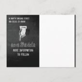 Krijt  plezier Bewaar de datum Afstuderen Aankondigingskaart (Achterkant)