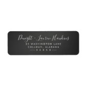 Krijt retour adreslabel etiket (Voorkant)