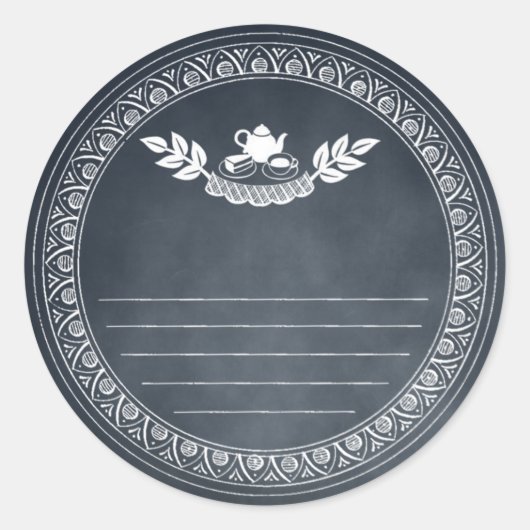 Krijt Retro  recept en bakcadeau Sticker (Voorkant)