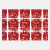 Krijt Sneeuwman-Laat het sneeuwen Inpakpapier Vel (Voorkant 2)