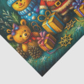 Krijt Tekenen Schattigee Kerstscène Speelgoed Orna Tissuepapier (Detail)